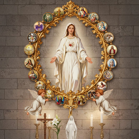 Divine Grace And Serenity Lady - Christian Cut Metal Sign