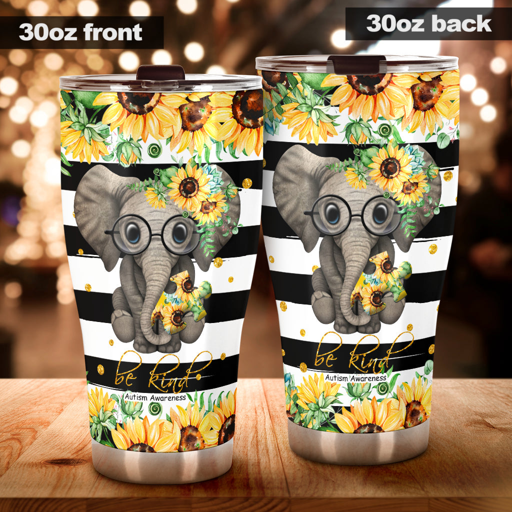 Be Kind Autism Awareness Tumbler 0622
