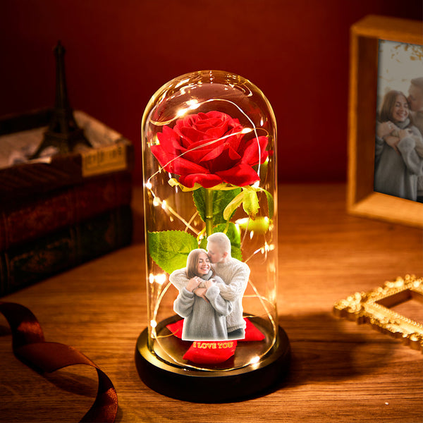 Photo Flower Flower Lamp - Personalized Couple Lamp