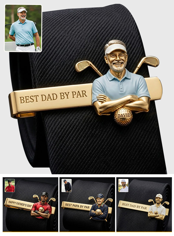 Custom Any Photo Best Gift For Dad/Grandpa - Personalized Golf Tie Clip