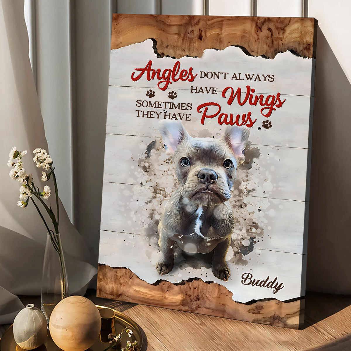 Angels Don't Always Have Wings - Personalized Dog Canvas And Poster