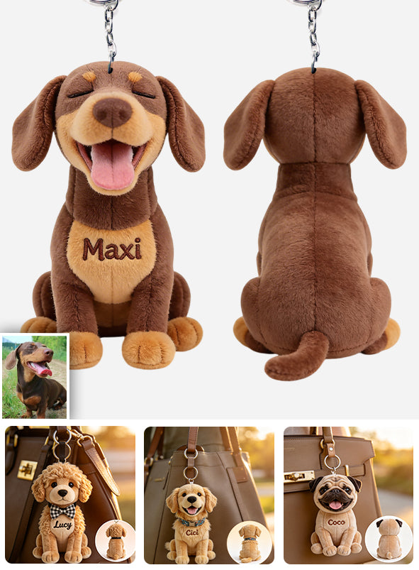 Always By My Side - Personalized Dog Plush Keychain