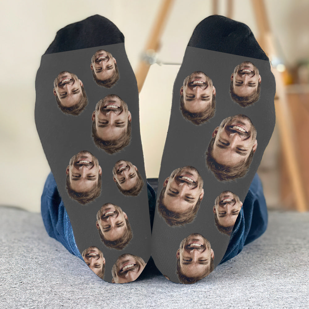 Custom Face - Personalized Step Dad Socks