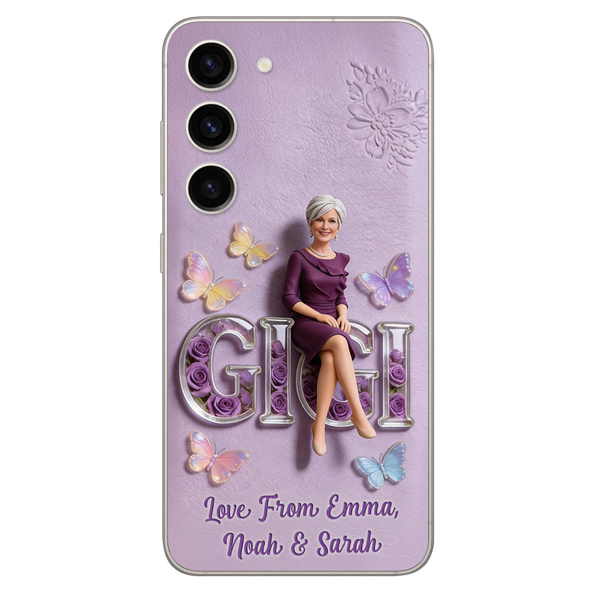 Custom Any Photo - Personalized Mother 3D Embossed Leather Phone Case