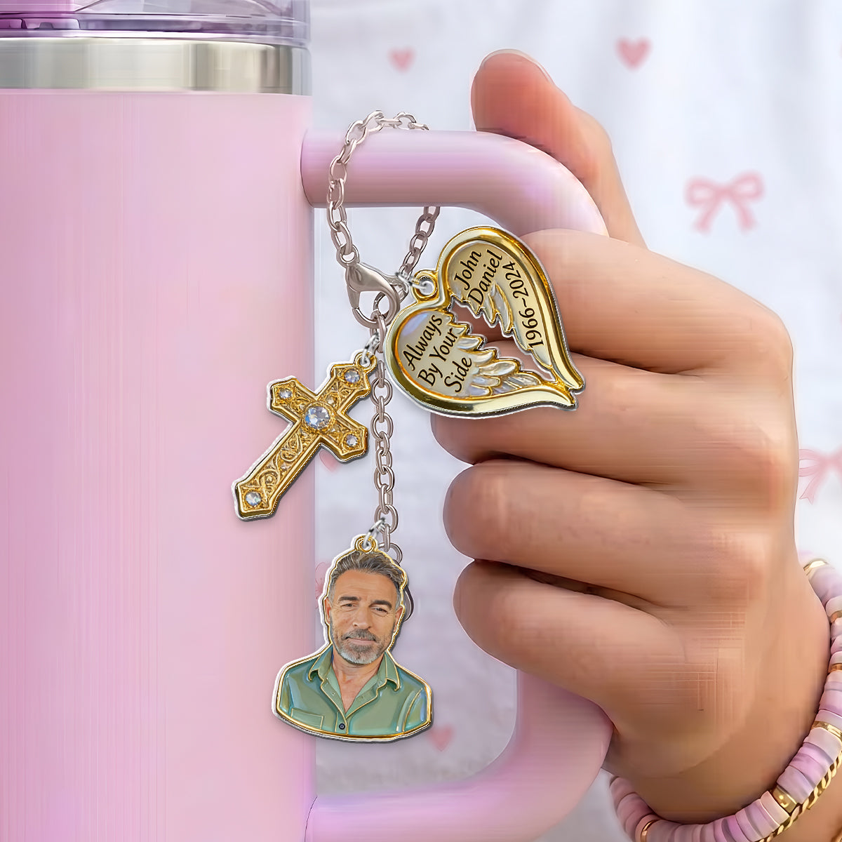 Always By Your Side - Personalized Memorial Dangling Charms