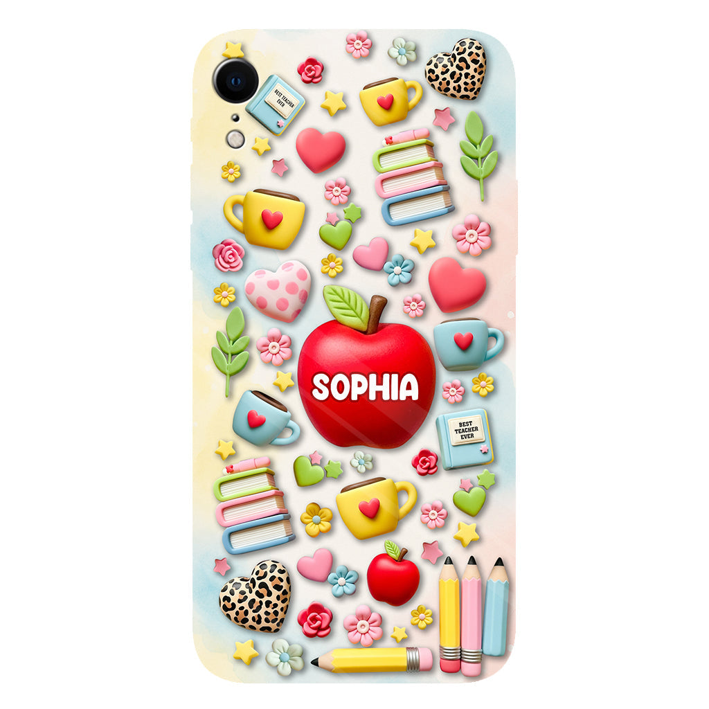 Best Teacher Ever - Personalized Teacher Full Print Phone Case & Phone Grip