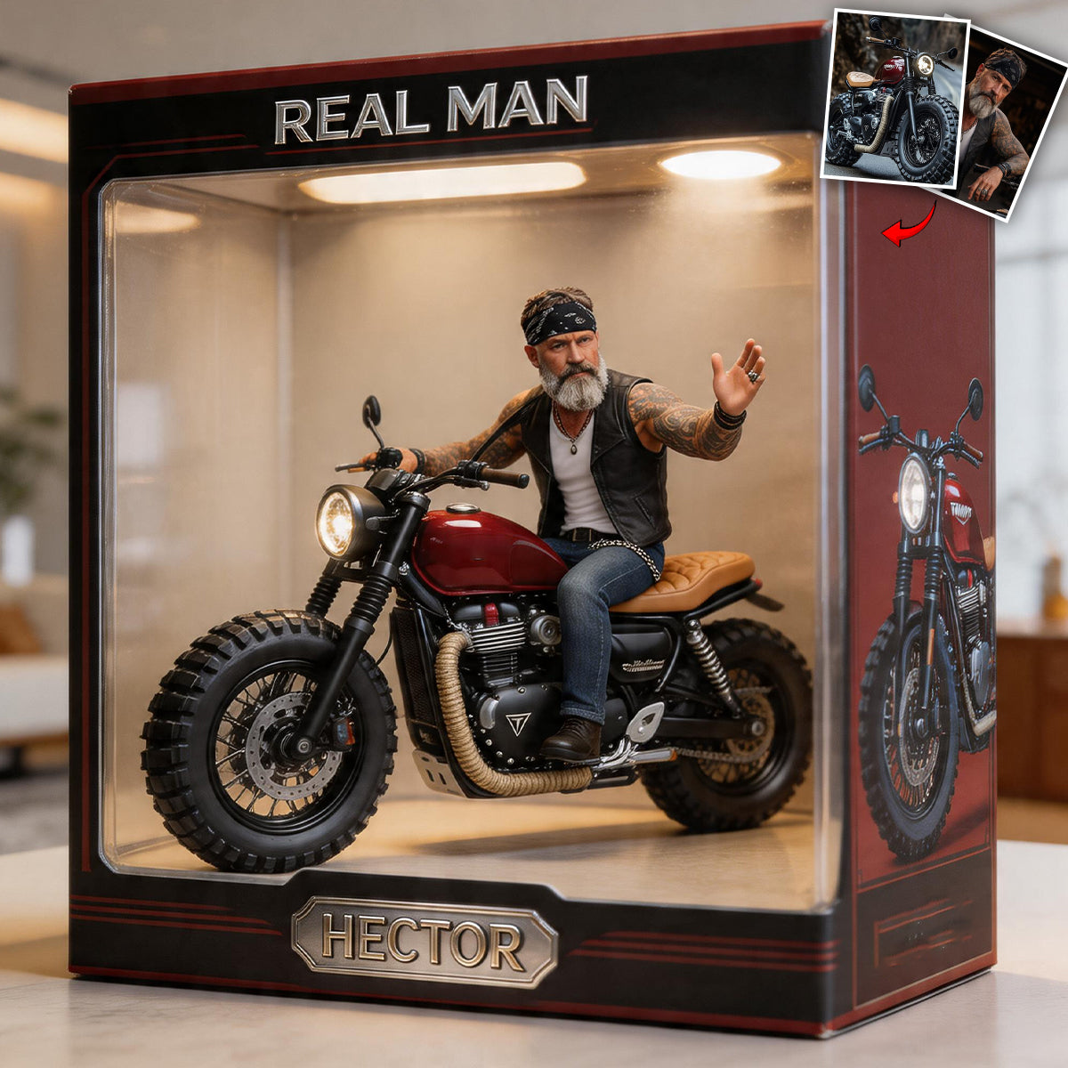 Custom Any Photo, Any Vehicle - Personalized Biker Custom Shaped Acrylic Plaque