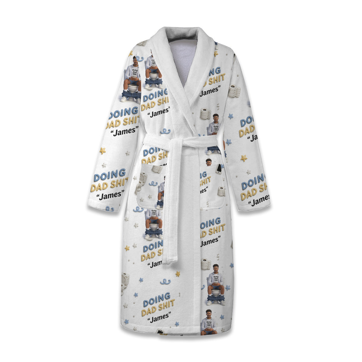 Doing Dad Sh*t - Personalized Father Pajama Kimono Robe