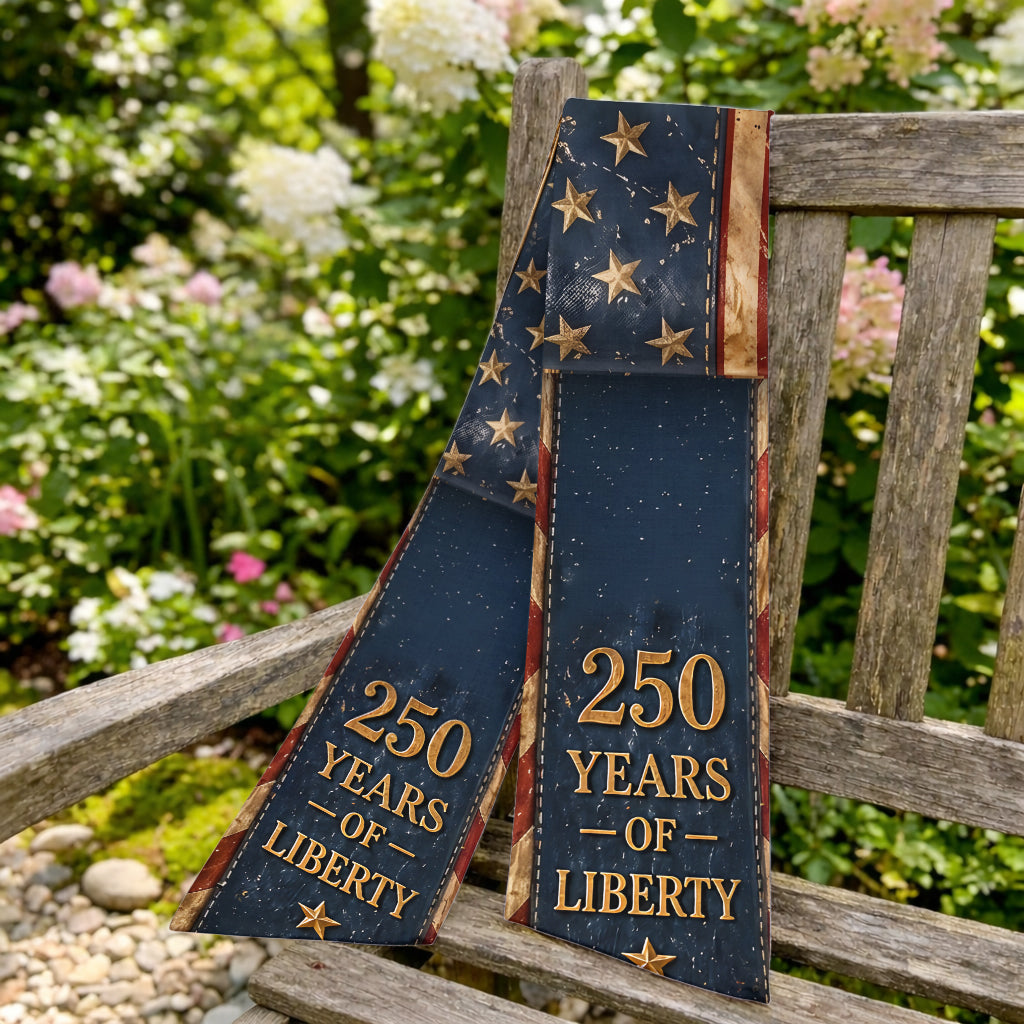 Celebrate 250th Anniversary, Highland Cow Lovers, Farmer Gift - Personalized Highland Cow Shaped Wood Sign With Sash