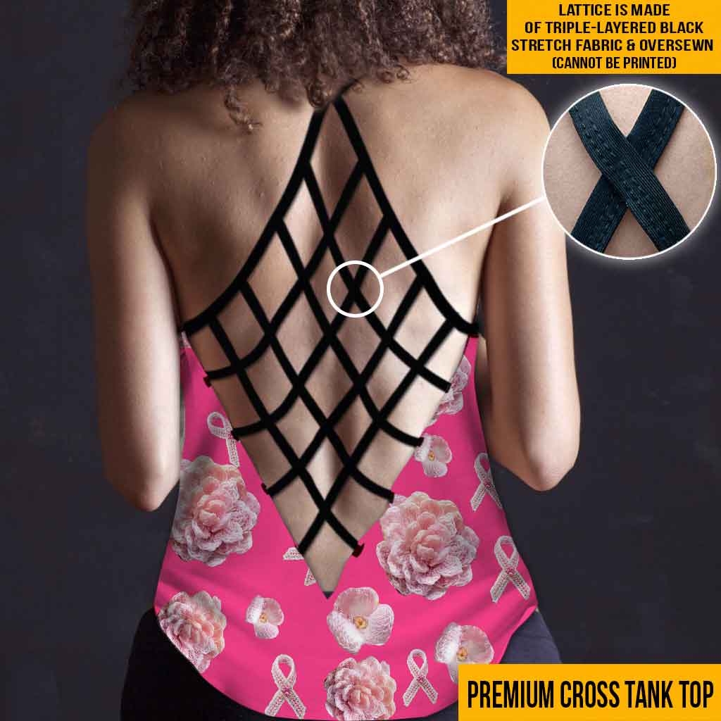 In October We Wear Pink - Breast Cancer Awareness 3D Printed Cross Tank Top