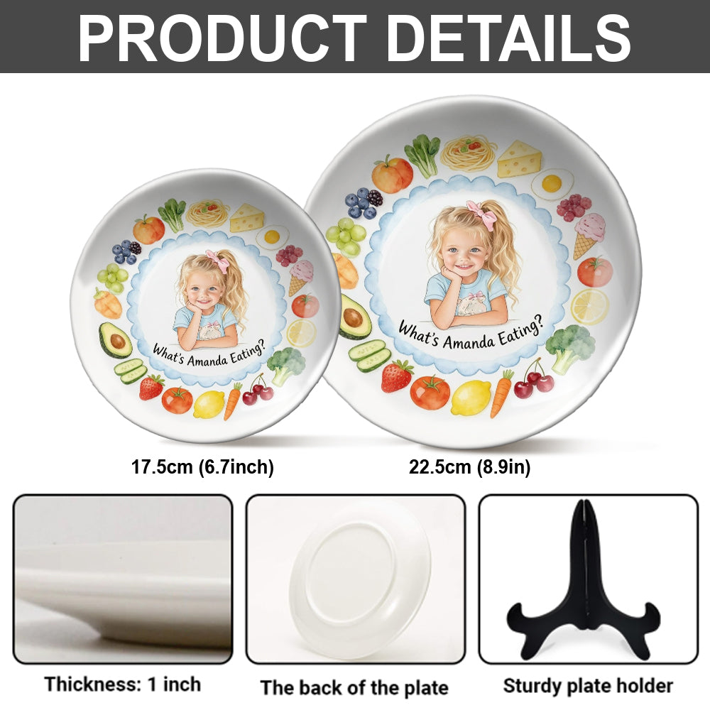 Happy Meal - Personalized Kid Ceramic Round Plate