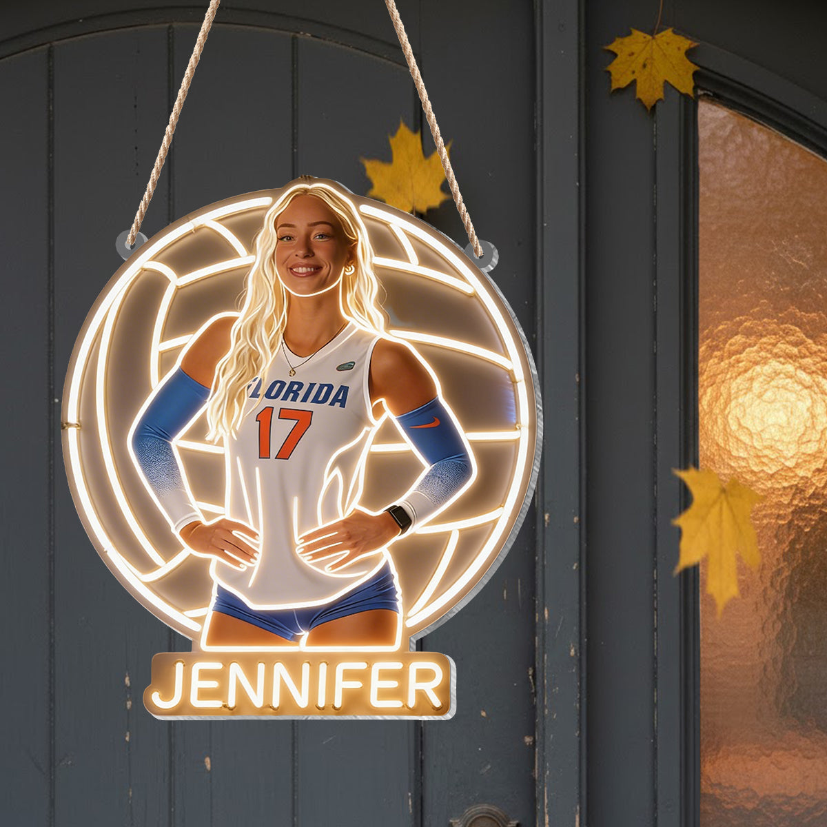 Any Sport - Personalized Volleyball LED Light Acrylic Sign
