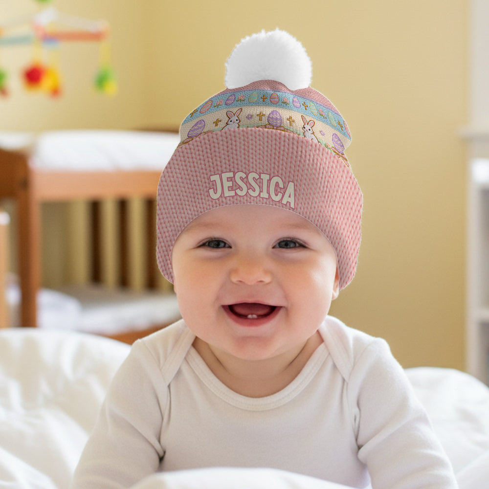 Happy Easter - Personalized Kid Beanie Hat