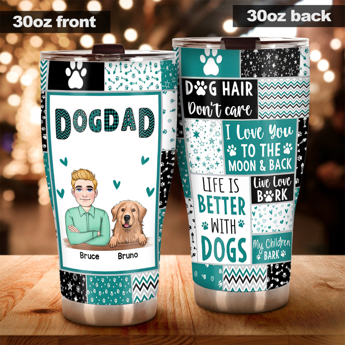 Fur Mom - Dog gift for cat lover - Personalized Tumbler