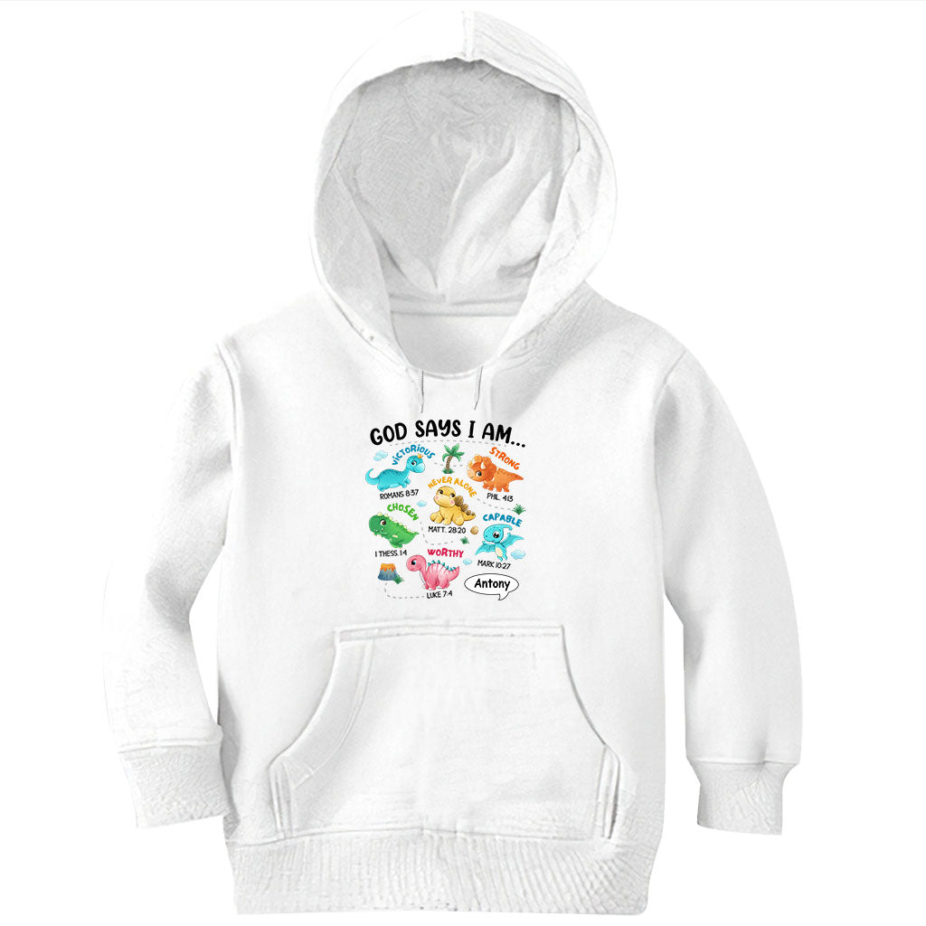 For Grandson Dinosaur I Am - Personalized grandson T-shirt And Hoodie