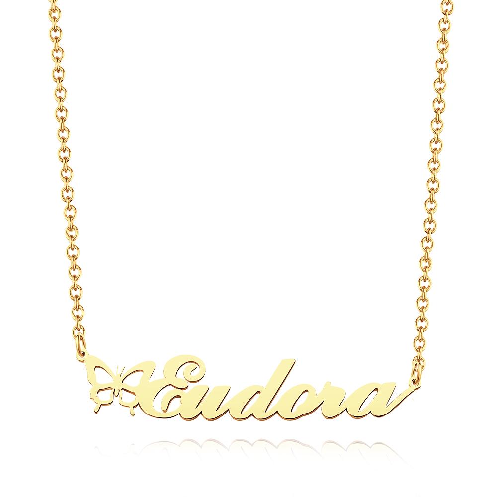 Any Name Butterfly - Personalized Name Necklace