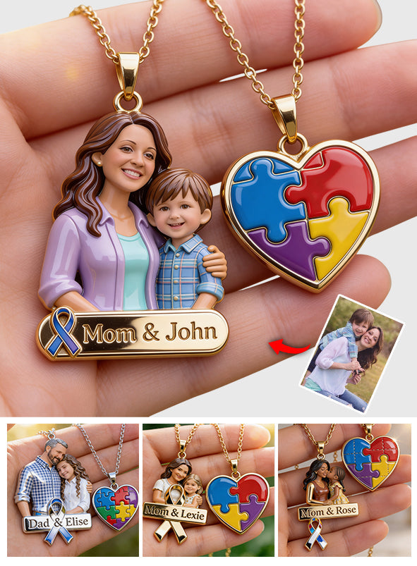 Love Accept Understand - Personalized Autism Awareness Urn Pendant Necklace