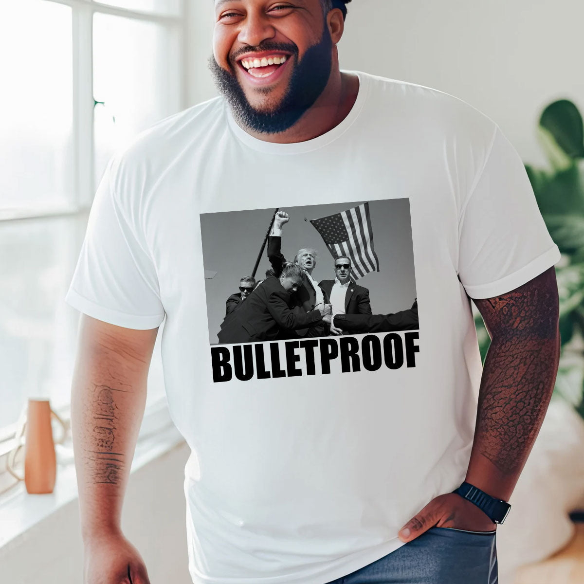 Bulletproof T-shirt, Never Surrender Shirt, Fight For America T-shirt, Retro Rally Shirt, Fight Fight Fight Shirt T-shirt & Hoodie