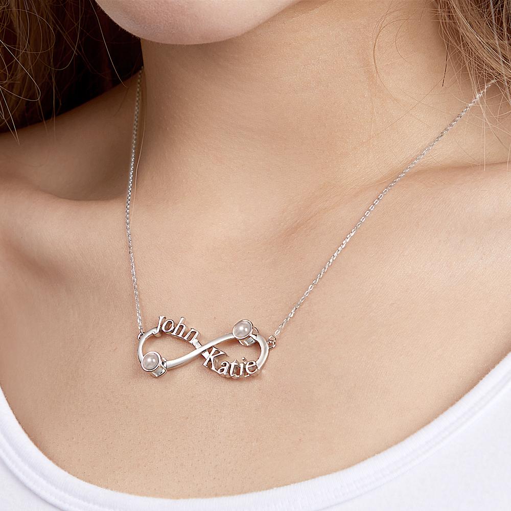 Gift for who lost a loved one - Personalized Infinity Symbol Engraved Charm