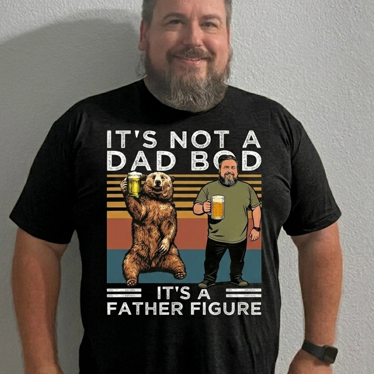 It's Not A Dad Bod Beer Bear - Personalized Father Wash T-Shirt
