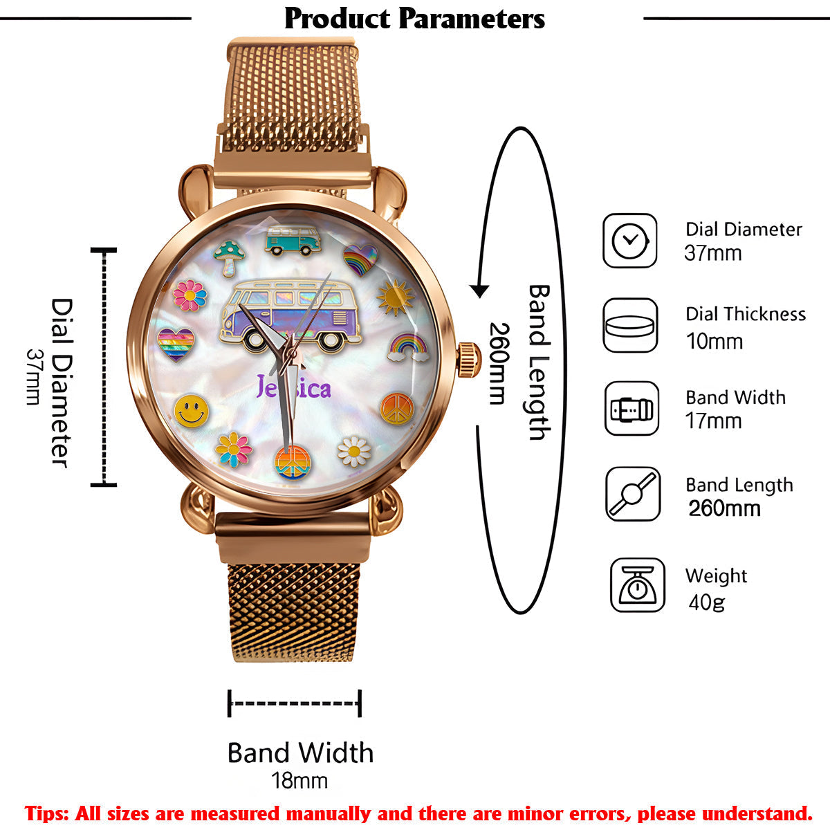 Hippie Souls - Personalized Hippie Women Hand Watch