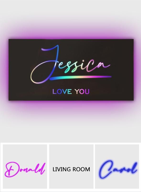 Any Name - Personalized Any Name Neon Light Mirror
