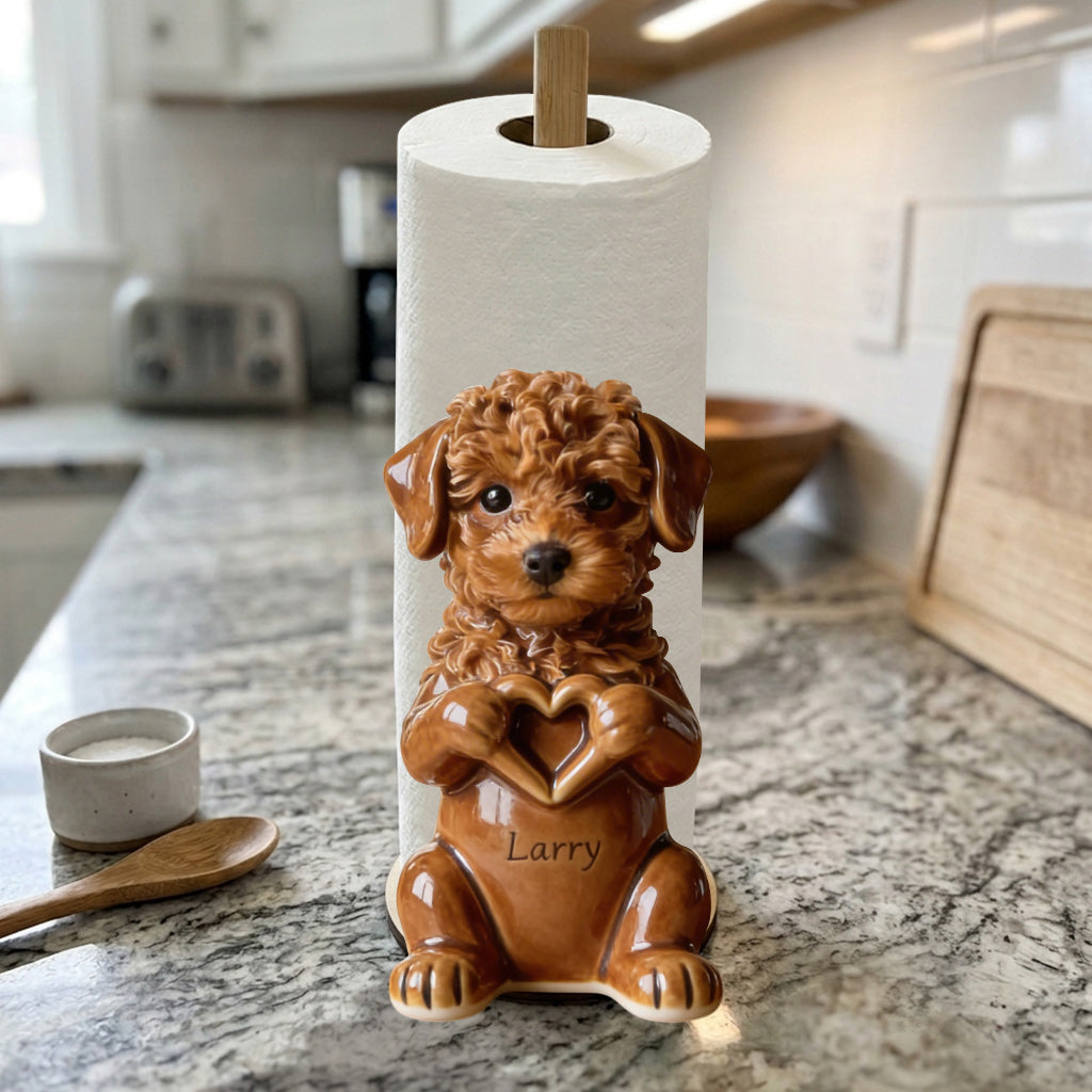 Custom Any Pet Photo - Personalized Dog Paper Towel Stand