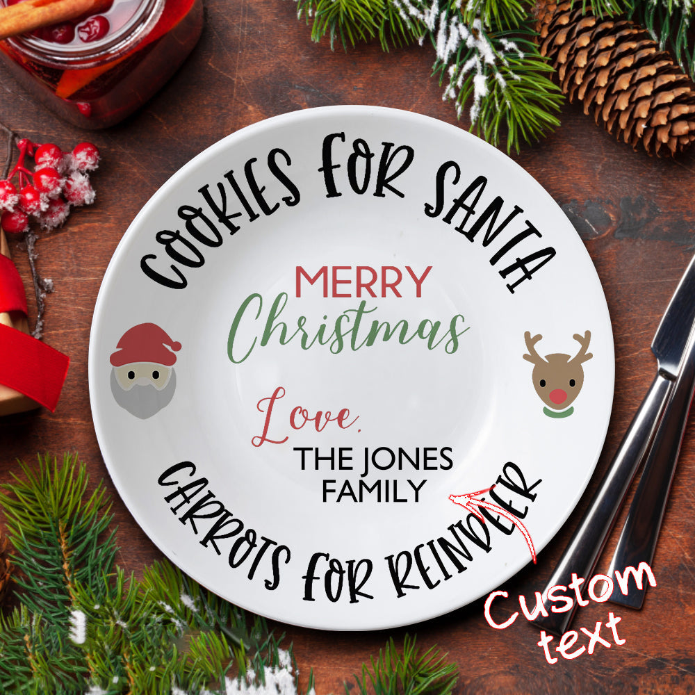 Christmas Dinner Plate - Personalized Family Plate