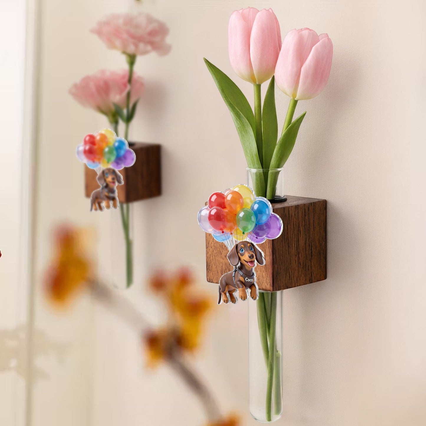 Balloon Buddy - Personalized Dog Magnetic Flower Vase