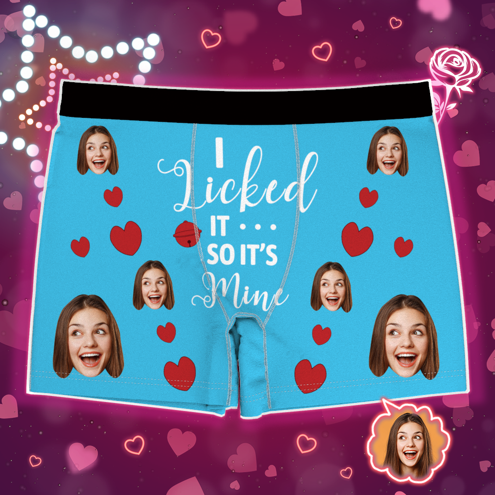 It's Mine Custom Wife Or Girlfriend Face Boxers AR View - Personalized Couple Men's boxer briefs