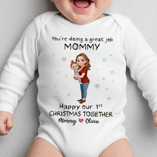 First Christmas Together Baby Onesie – A Loving Gift for Mom and Her Little One