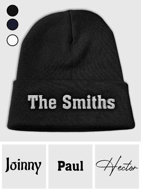 Custom Name - Personalized Son Embroidered Beanie