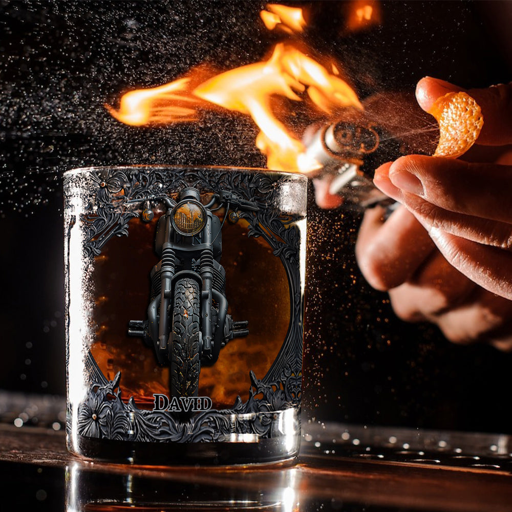 Biker Whiskey - Personalized Biker Whiskey Glass
