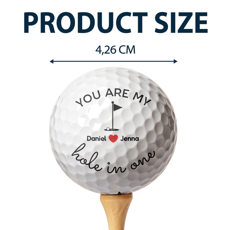 Personalized Golf Ball You Are My Hole in One - Romantic Golf Gift for Couples, Husband or Boyfriend