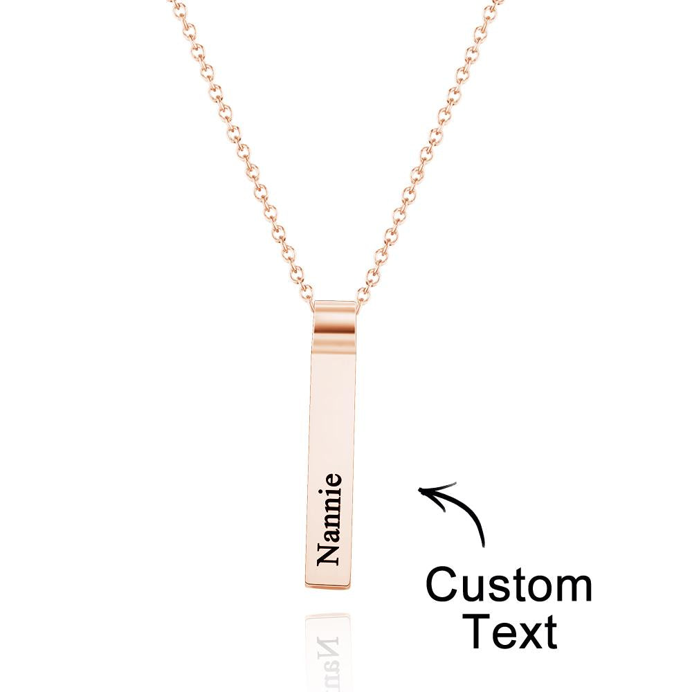 Any Name - Personalized Family Engraved Vertical 1-5 Names Necklace