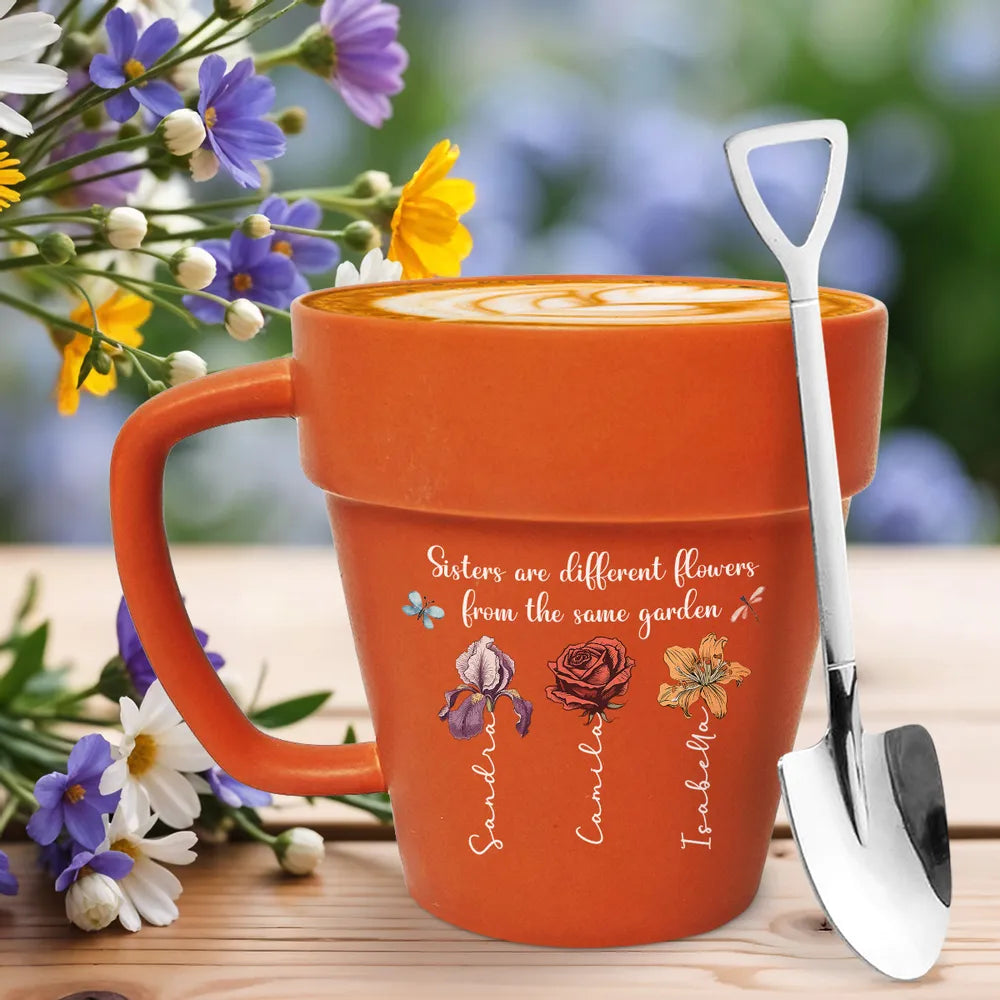 Creative Plant Pot Style Mug with Mini Shovel Spoon - Special Gift for Sisters