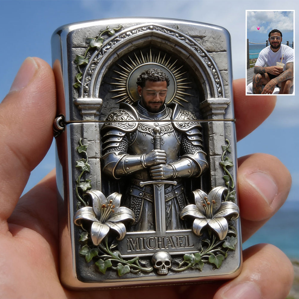 Knight Of God - Personalized Christian Lighter