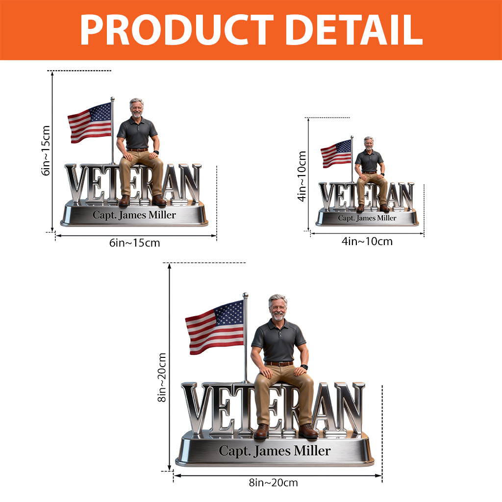 Custom Any Photo - Personalized Veteran Custom Shaped Acrylic Plaque