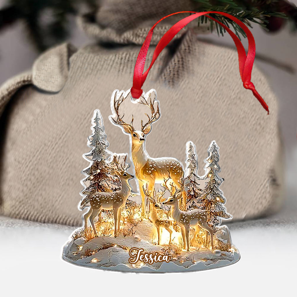 Deer Christmas - Personalized Hunting Ornament