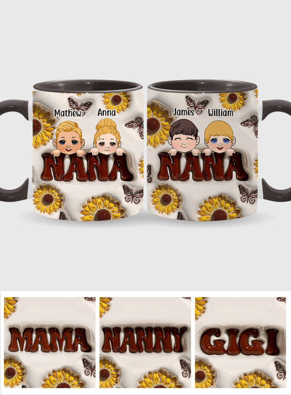 Best Grandma/Nana/Mimi Ever - Gift for grandma - Personalized Accent Mug