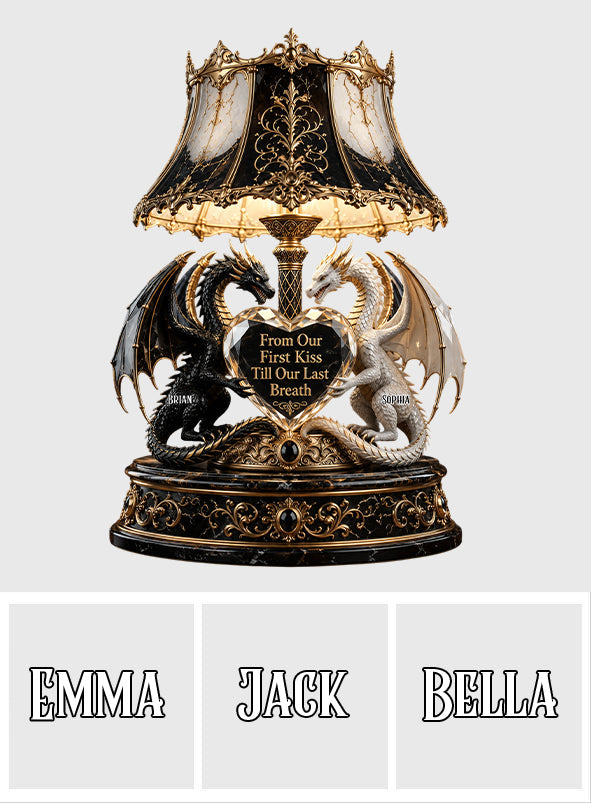 From Our First Kiss Till Our Last Breath - Personalized Dragon Acrylic LED Night Light
