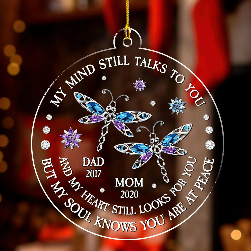 Acrylic Ornament with Butterfly Memorial Design Thoughtful Keepsake Gift for Loved One Remembrance