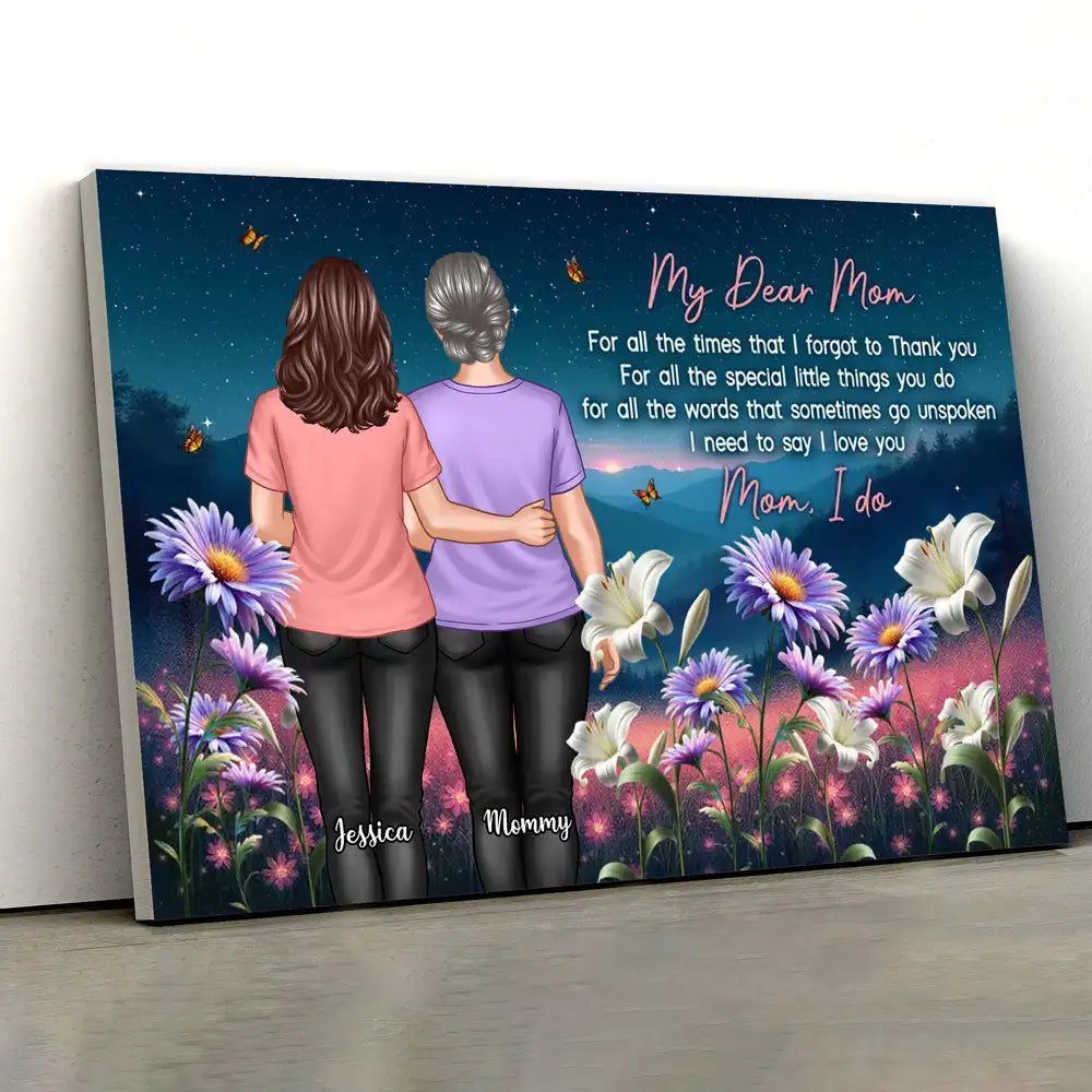 Custom Mother-Daughter Poster or Canvas with Personalized Design