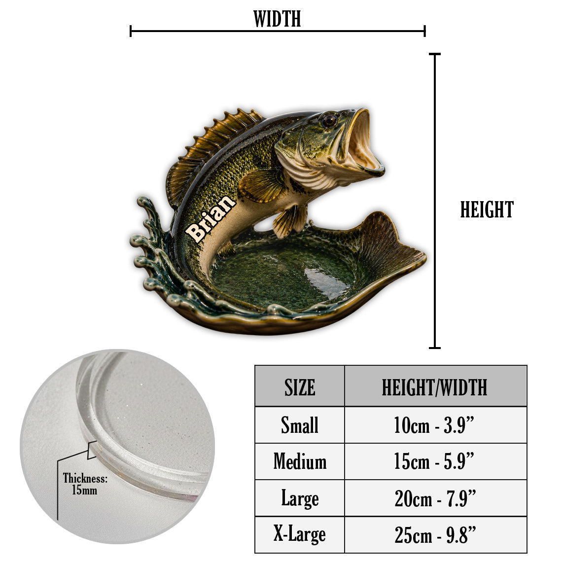 Fishing Bait Tray - Personalized Fishing Catch-All Tray
