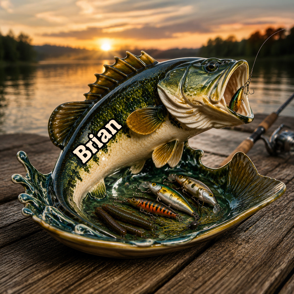 Fishing Bait Tray - Personalized Fishing Catch-All Tray