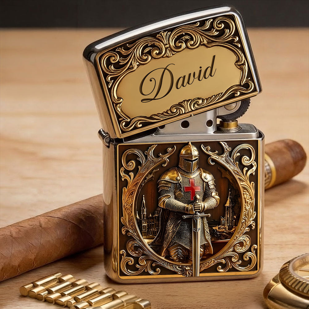 Knight Of God - Personalized Christian Lighter