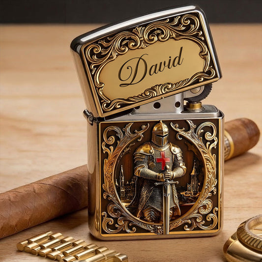 Knight Of God - Personalized Christian Lighter