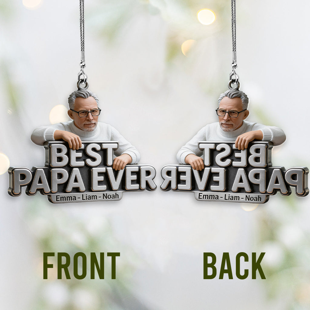 Father's Day Gifts For Dad, Grandpa - Personalized Grandpa Transparent Car Ornament