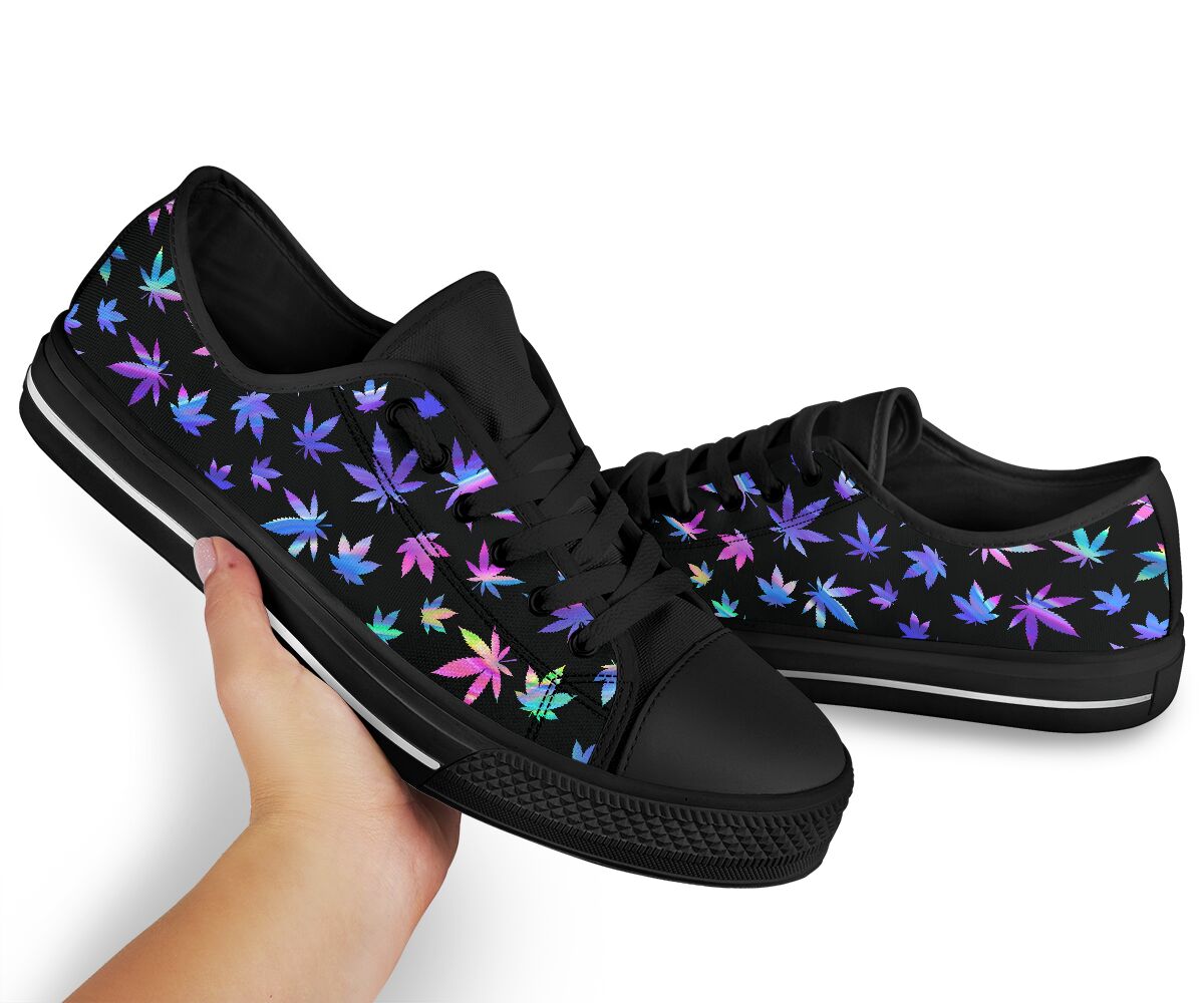 Holographic Background Autism Awareness Low Top Shoes 0622
