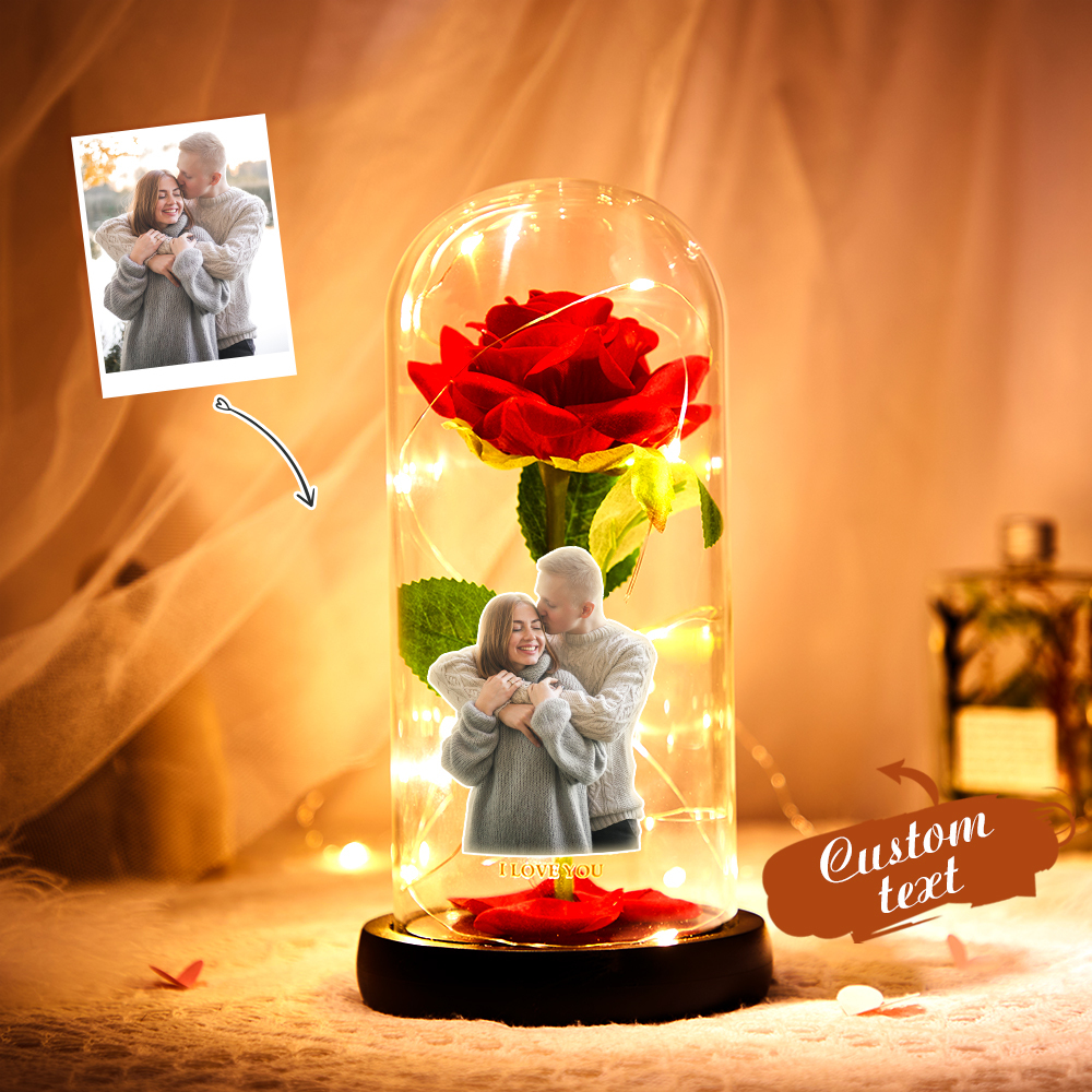 Photo Flower Flower Lamp - Personalized Couple Lamp